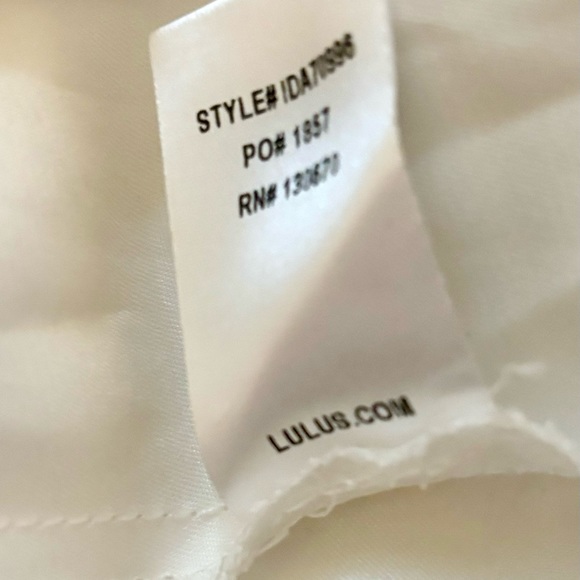 White floor length gown Lulus new with tags. Various styles for special occasion - Picture 10 of 13